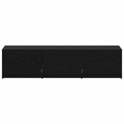 TV Schrank mit LEDs Schwarz Eichen-Optik 162 x 34 x 40 cm