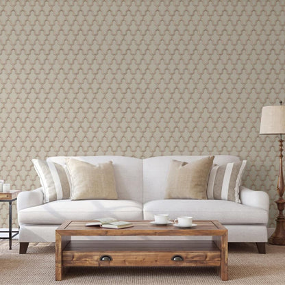 Tapete Geometric Golden und Grün