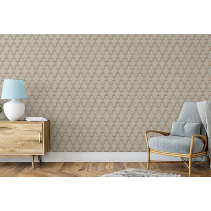 Tapete Geometric Golden und Grün