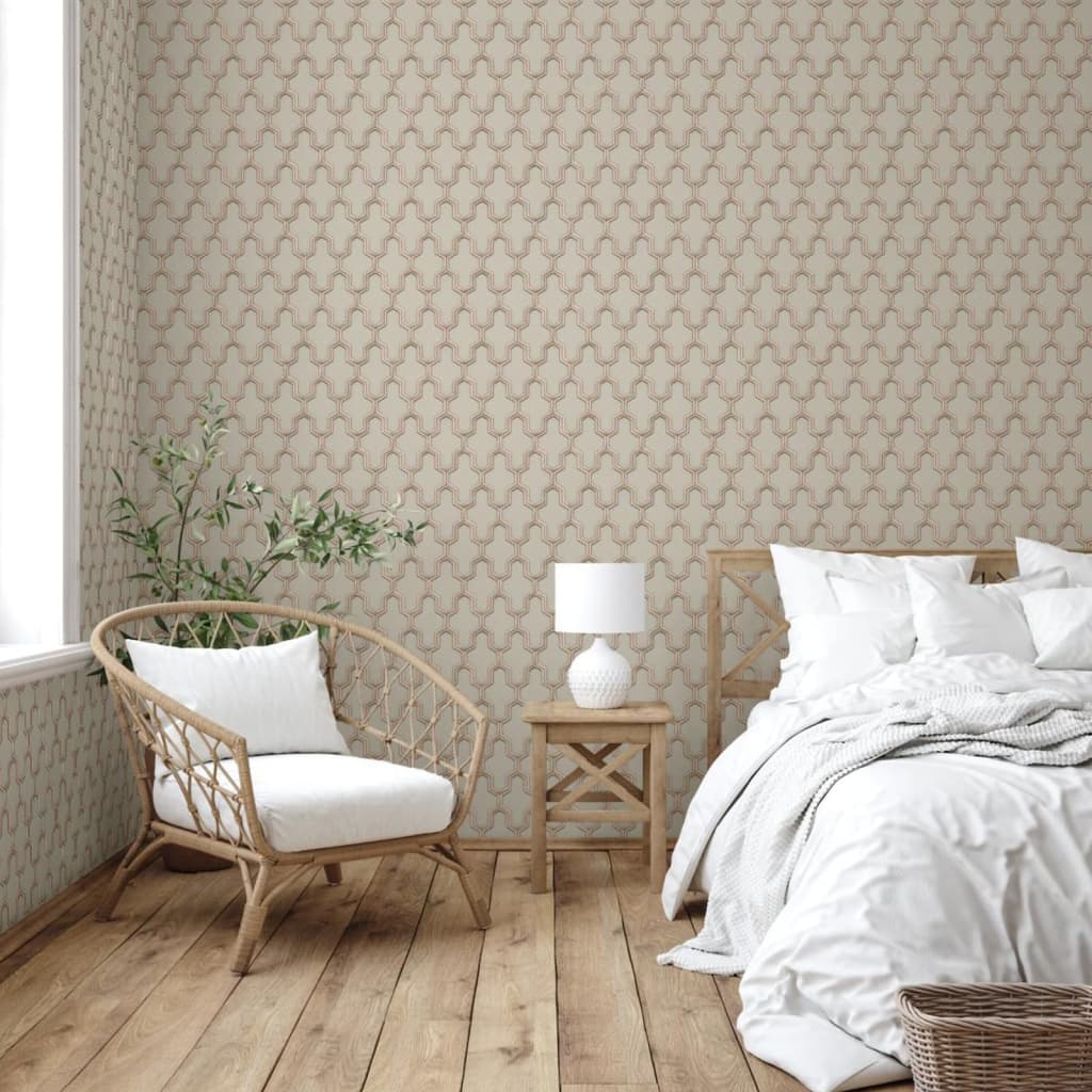 Tapete Geometric Golden und Grün