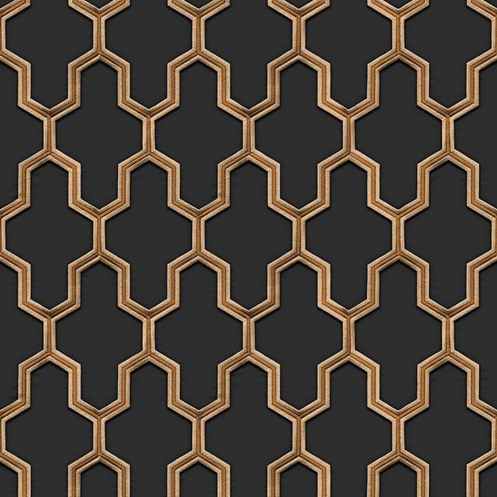 Tapete Geometric Schwarz und Golden
