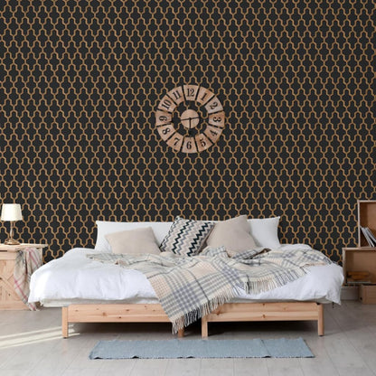 Tapete Geometric Schwarz und Golden