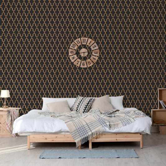 Tapete Geometric Schwarz und Golden