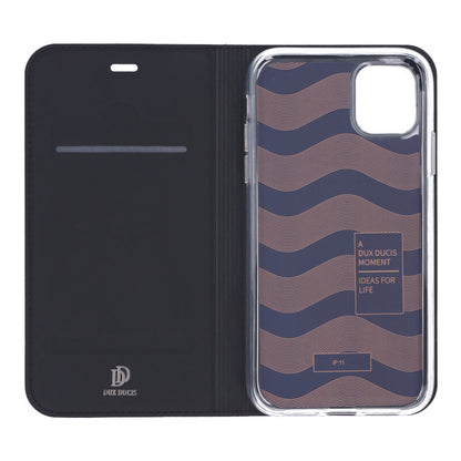 iPhone 11 Schwarz Horizontal Flip Leather Hülle