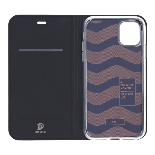 iPhone 11 Schwarz Horizontal Flip Leather Hülle