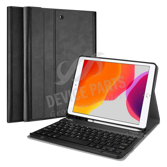 Bluetooth Tastaturhülle ohne Touchpad mit Stifthalter, iPad 10.2, Pro 10.5, Air 3,