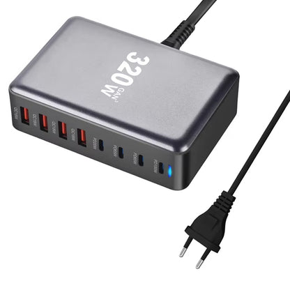 320W 8-in-1 GaN Desktop Schnellladegerät