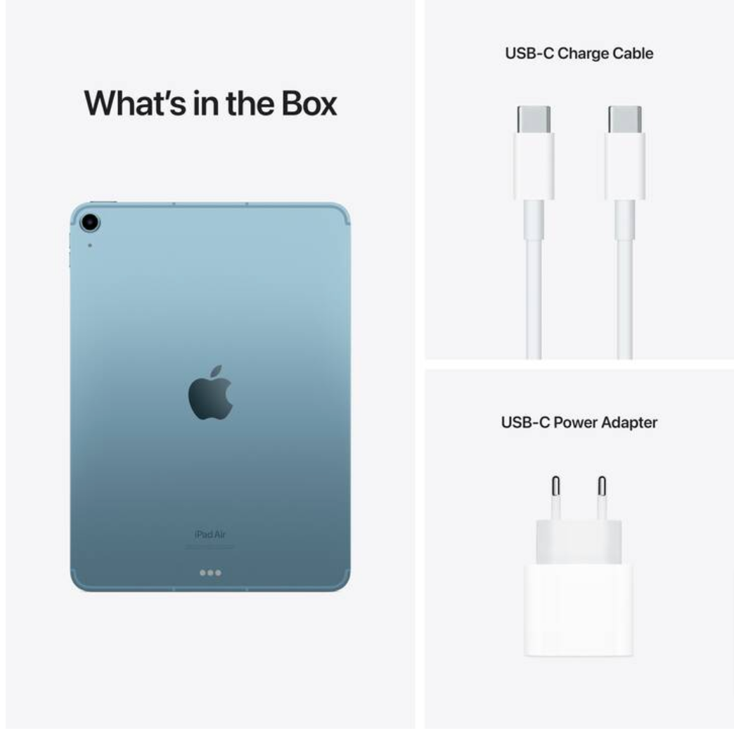 Apple iPad Air 2022 5. Gen WiFi + Cellular 10.9"  64 GB, Blau - Shopgalaxy