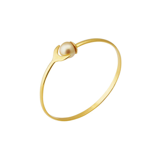 South Sea Golden Pearl 10.5-11.5 mm Adjustable Moon Bracelet-0