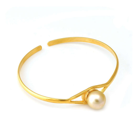 South Sea Golden Pearl 10.5-11.5 mm Adjustable Corner Cut Bracelet-0