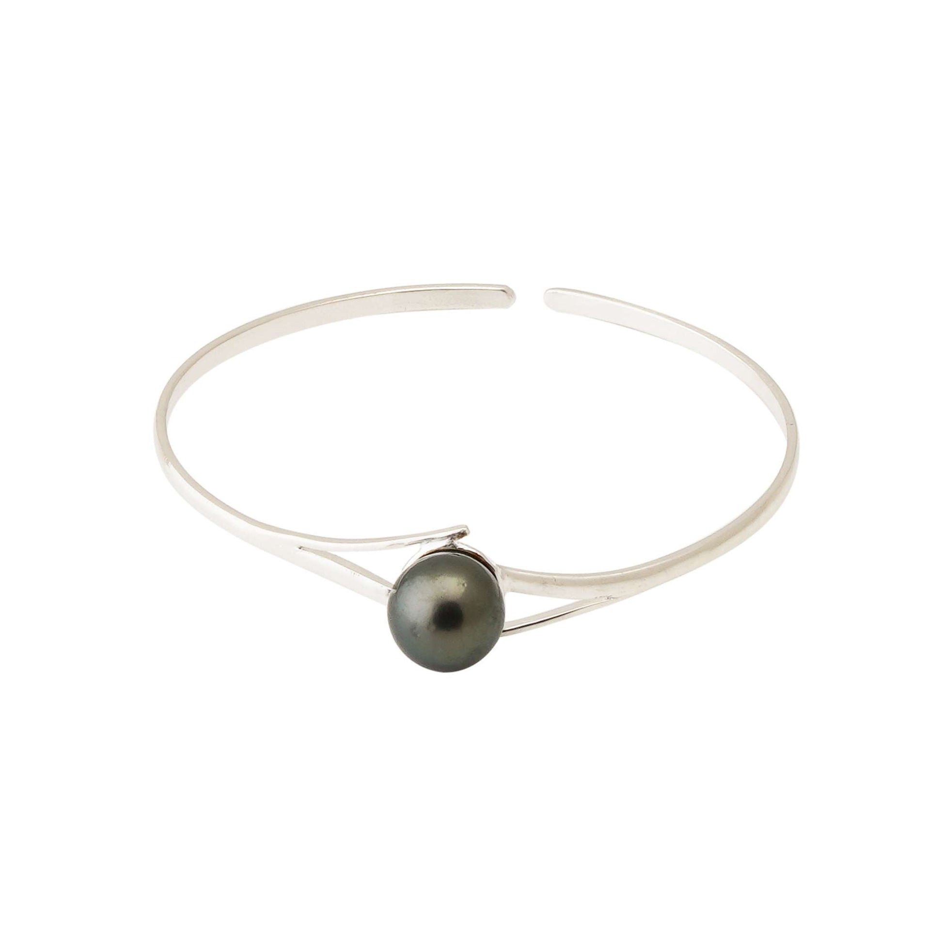 Tahitian Pearl 10.5-11.5 mm Adjustable Stunning Bracelet in Silver-1