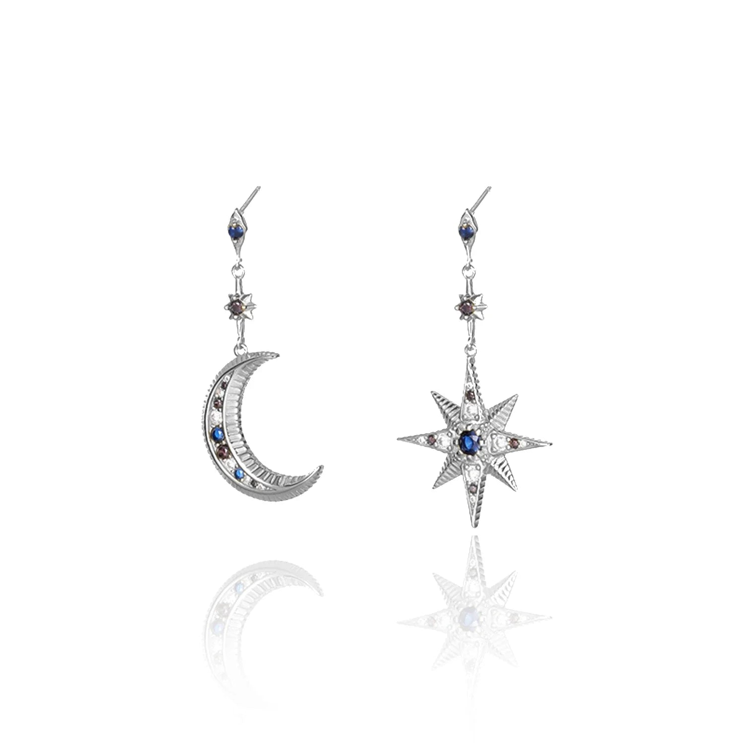 CELESTE MOON & STAR STUDS - Shopgalaxy