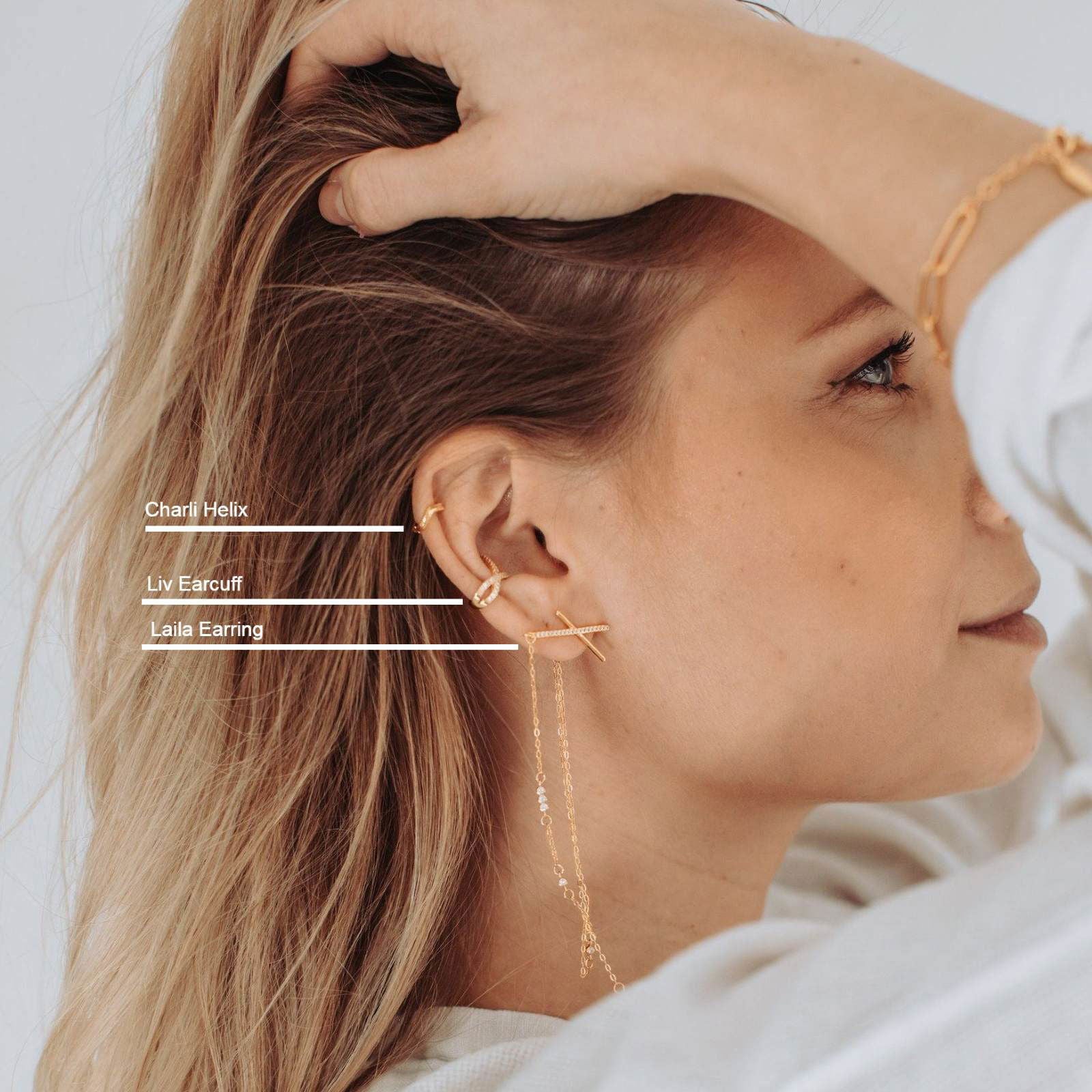 CHARLI HELIX HOOP 1CM - Shopgalaxy.ch
