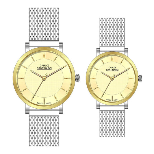 Carlo Cantinaro CC3001SM005 Partnerset Damenuhr Herrenuhr - Shopgalaxy.ch