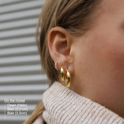 DAWN HELIX HOOP 1CM - Shopgalaxy.ch