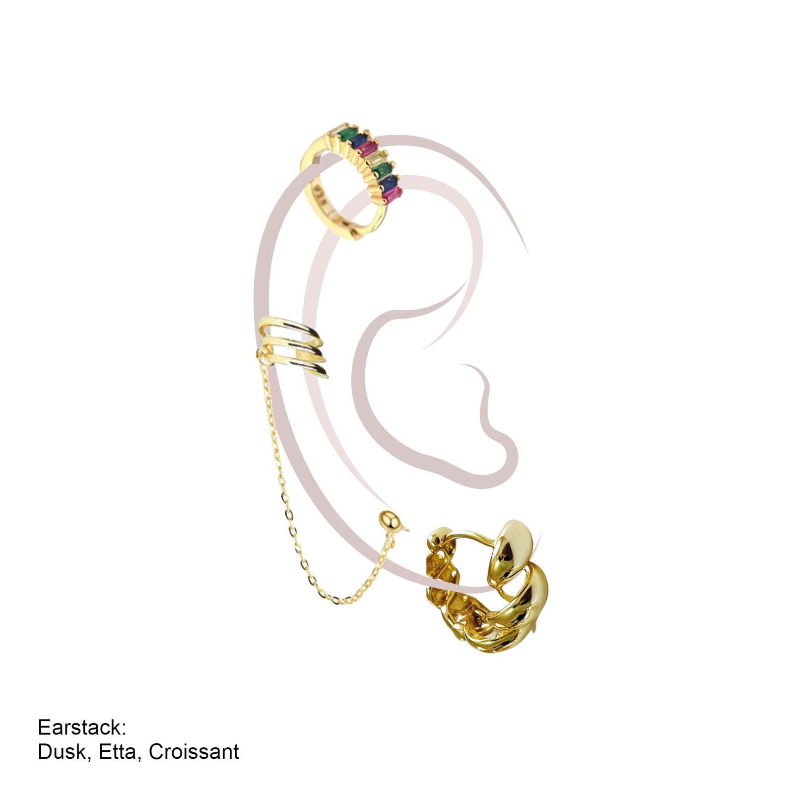 DUSK HELIX HOOP 1CM - Shopgalaxy.ch