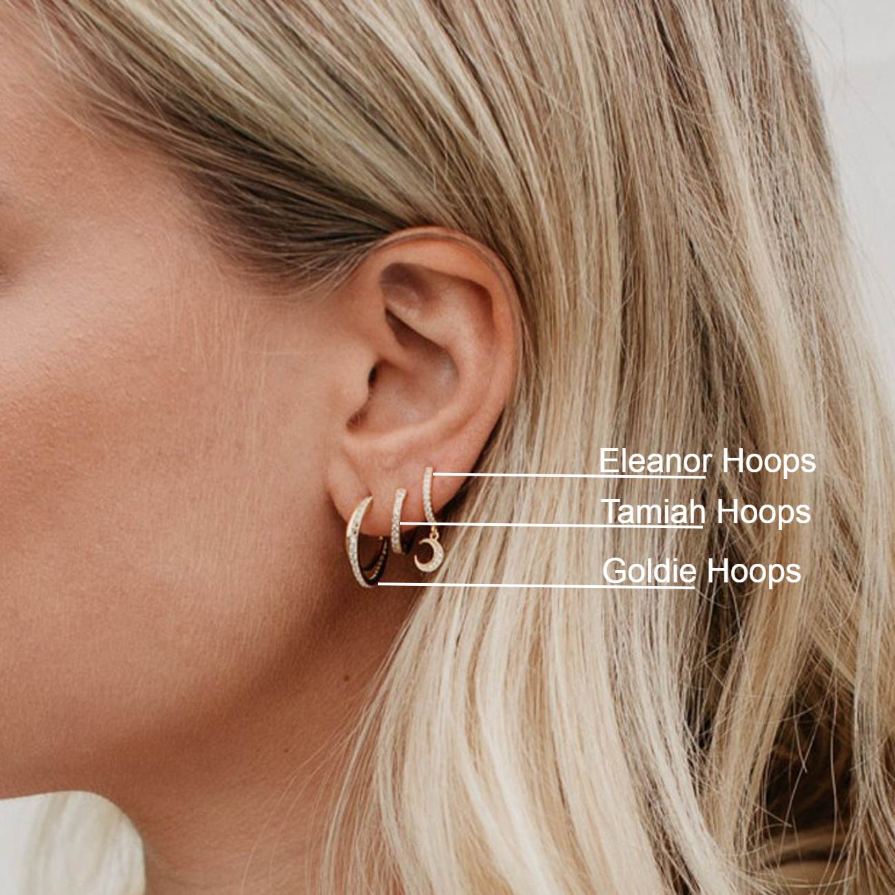 ELEANOR HOOPS 1CM - Shopgalaxy.ch