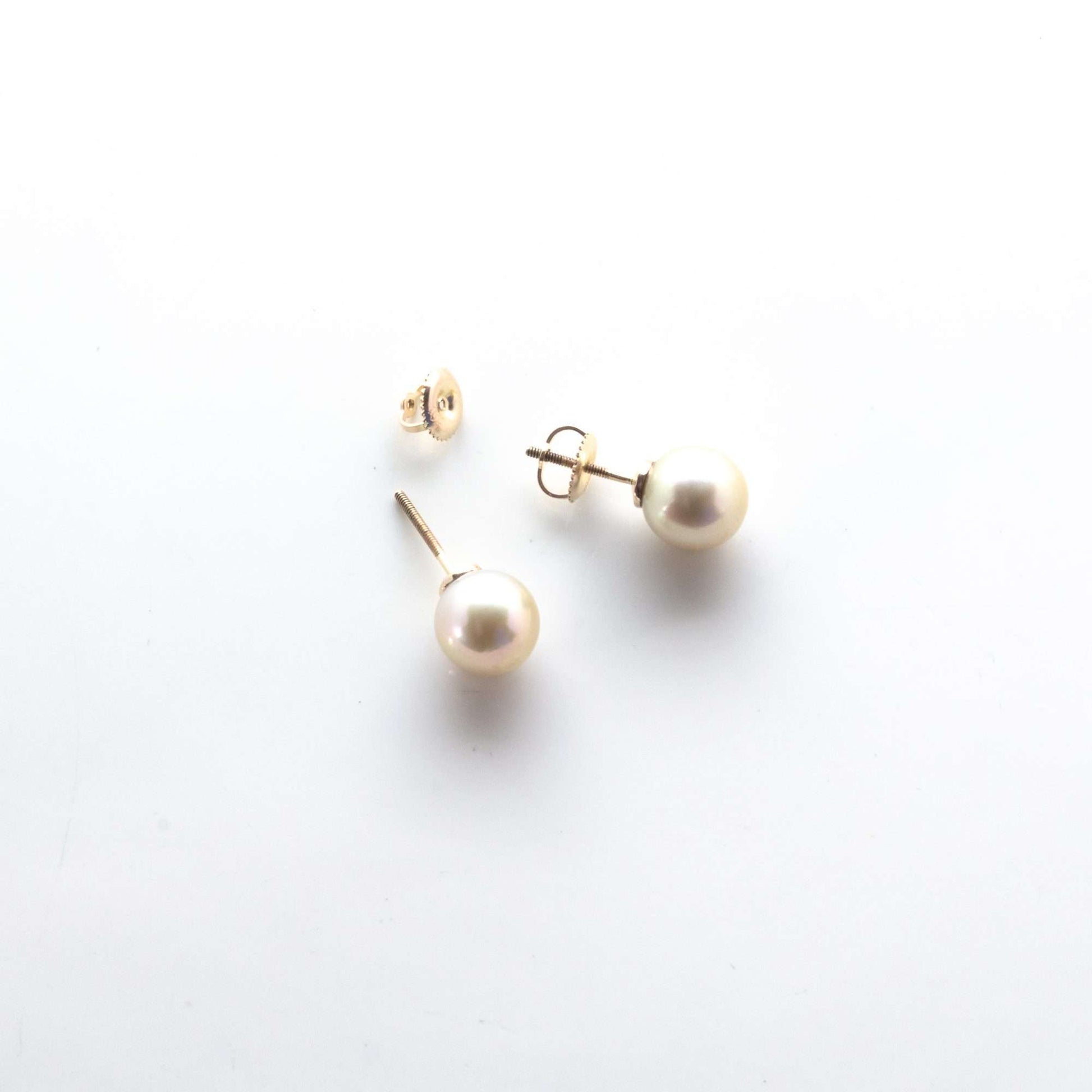 South Sea golden pearl stud earrings in 10ct gold