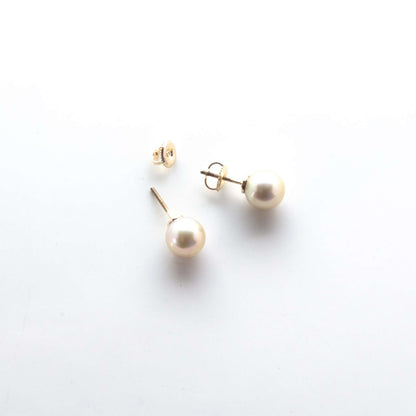 South Sea golden pearl stud earrings in 10ct gold
