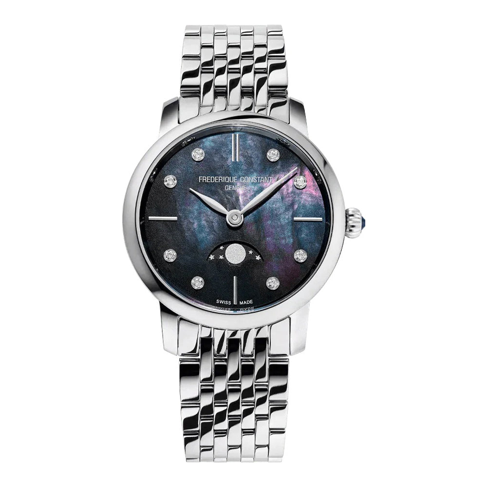 Frederique Constant Classics Slimline Ladies Moonphase FC-206MPBD1S6B Damenuhr-0