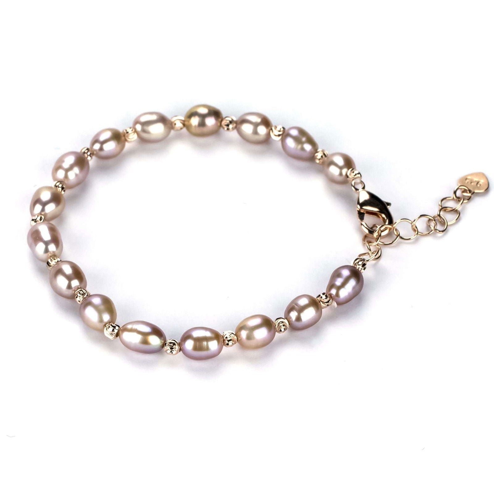 Freshwater Drop Shape Purple St Lucia Bracelet 7 mm AAAA - Shopgalaxy