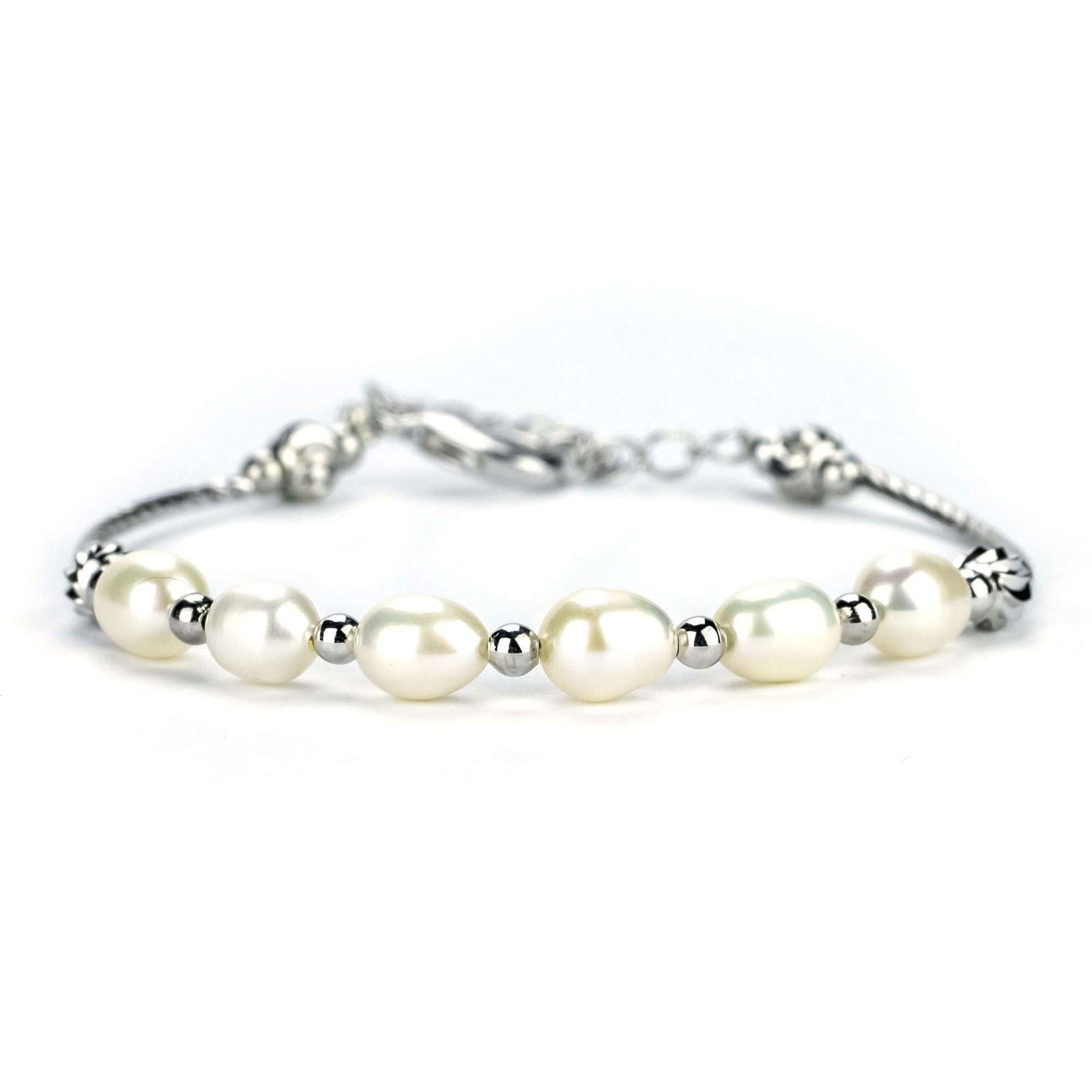 Freshwater Drop Shape White Kalinga Bracelet 5-6 mm AAA - Shopgalaxy