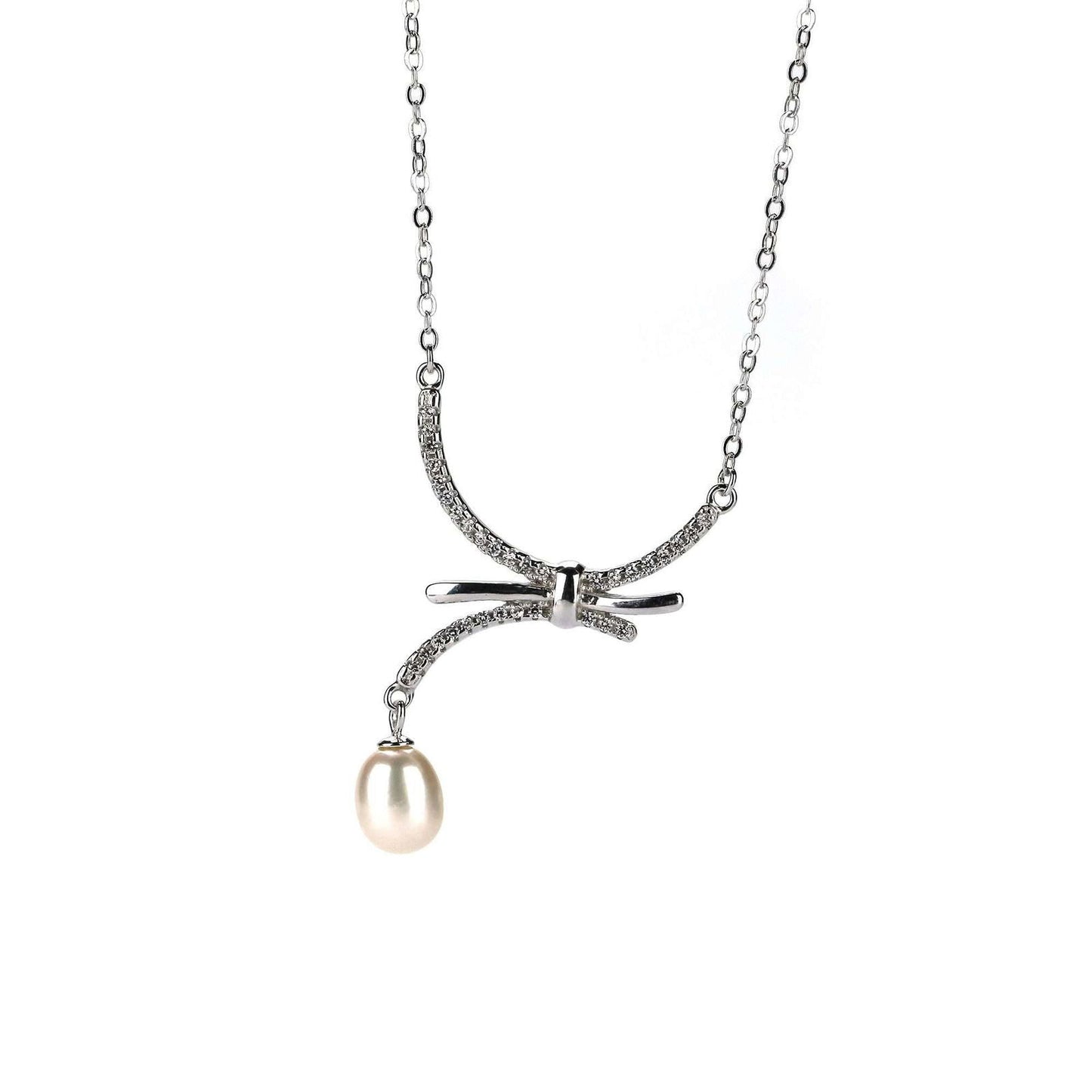 Freshwater Drop Shape White Pearls Mosman Pendant 7 mm AAAA - Shopgalaxy.ch