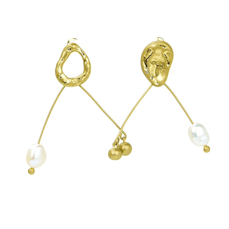 Freshwater Pearl Havana Retro V Earrings - Shopgalaxy