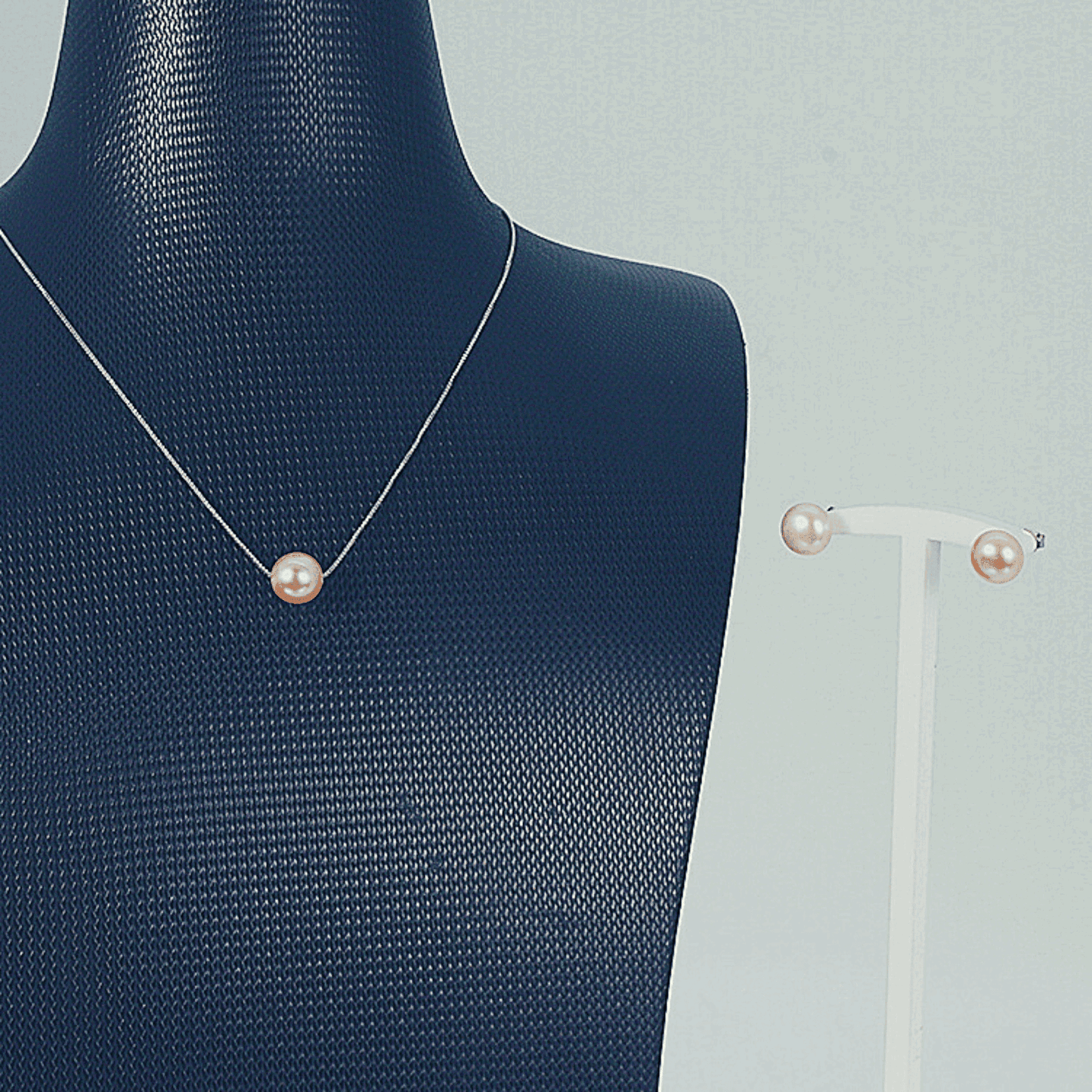 Freshwater Pink Pearls Esperance Minimalist Jewellery Set 8 - 9 mm AAAA - Shopgalaxy