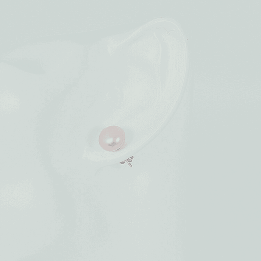 Freshwater Purple Pearl Freemantle Stud Earrings 8-9 mm AAA - Shopgalaxy