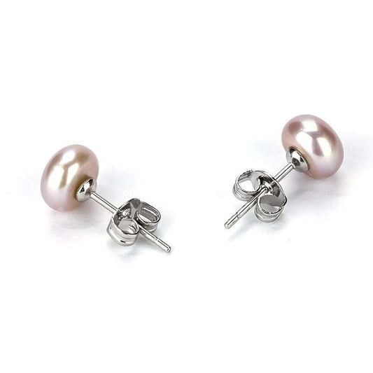 Freshwater Purple Pearls Kellyville Earrings 7-8mm AAA - Shopgalaxy