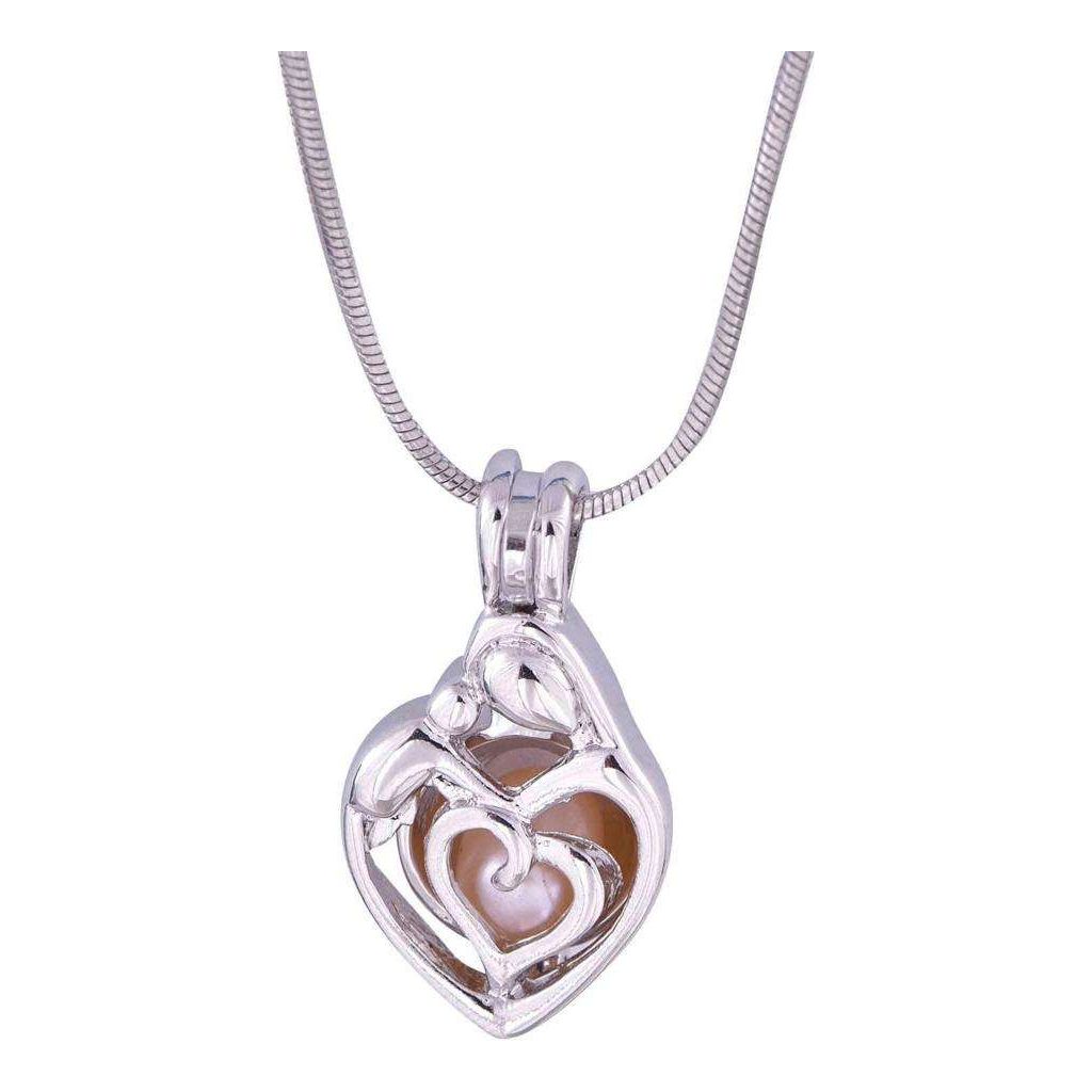 Freshwater White Pearl Kangaroo Point Caged Pendant 8-9 mm AAA - Shopgalaxy.ch