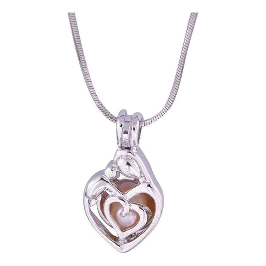 Freshwater White Pearl Kangaroo Point Caged Pendant 8-9 mm AAA - Shopgalaxy.ch