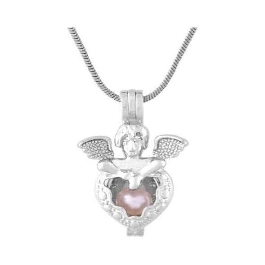 Freshwater White Pearl Unley Park Caged Pendant 8-9 mm AAA - Shopgalaxy.ch