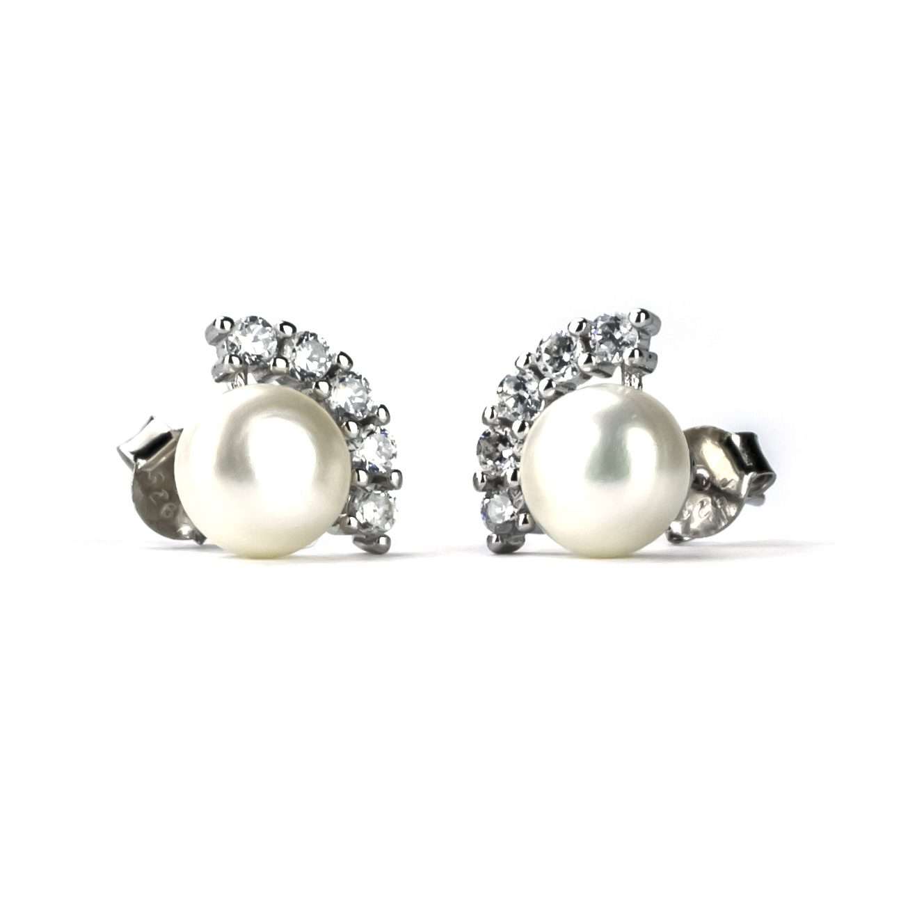 Freshwater White Pearls Eden Earrings 8-9 mm AAA - Shopgalaxy.ch