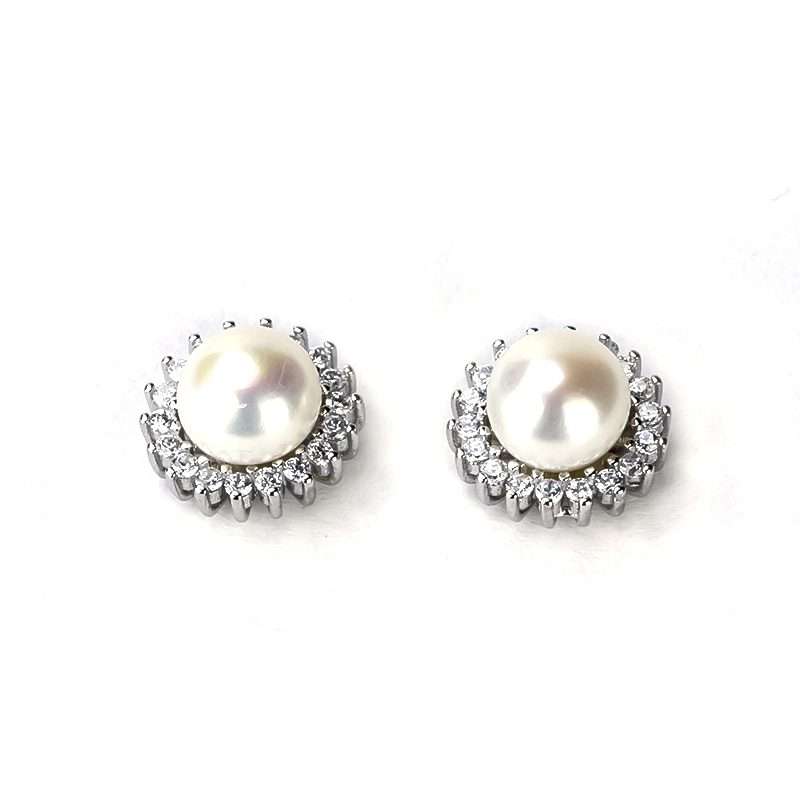 Freshwater White Pearls Hampton Earrings 8-9 mm AAA - Shopgalaxy