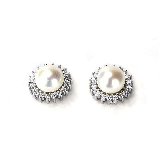 Freshwater White Pearls Hampton Earrings 8-9 mm AAA - Shopgalaxy