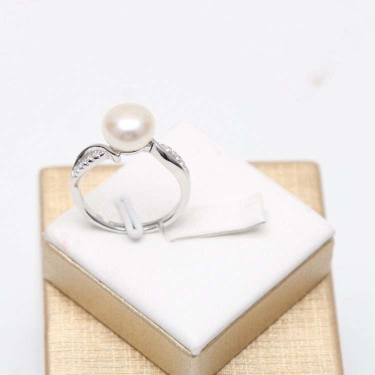 Freshwater White Pearls London Rings 9-10 mm AAAA - Shopgalaxy.ch