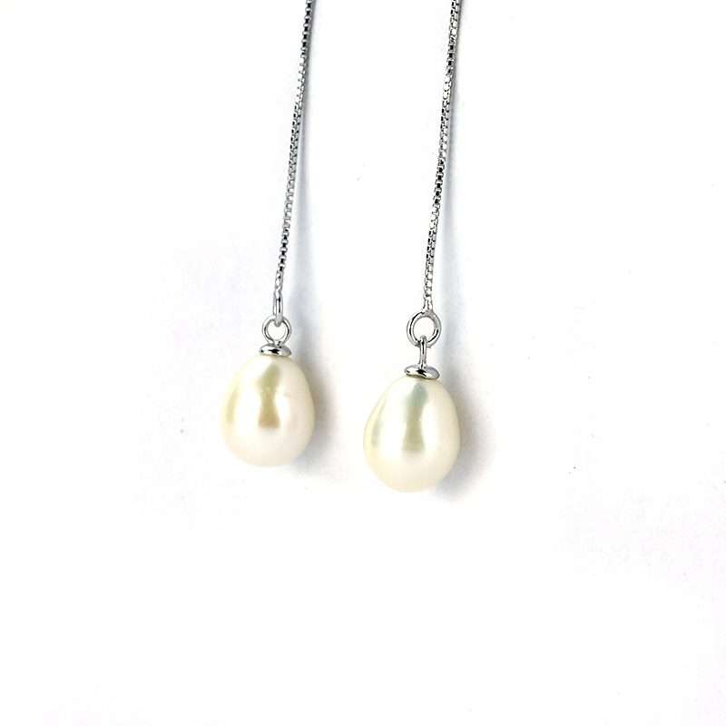 Freshwater White Pearls Malvern Earrings 8-9 mm AAA - Shopgalaxy.ch