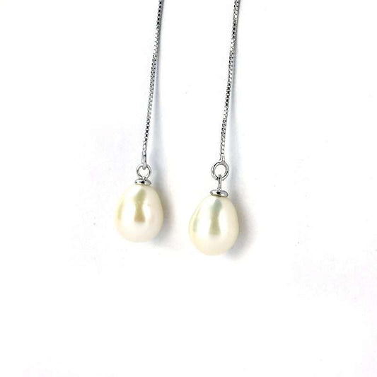 Freshwater White Pearls Malvern Earrings 8-9 mm AAA - Shopgalaxy.ch