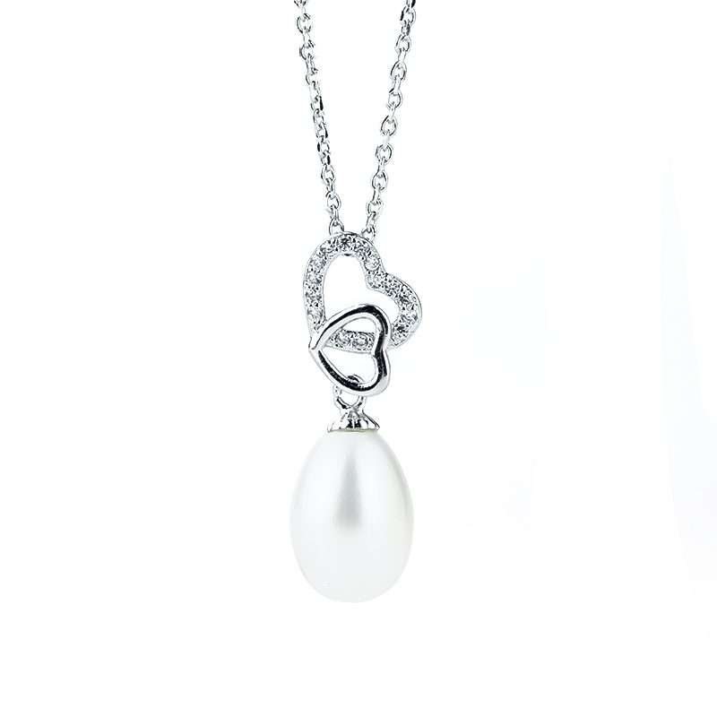 Freshwater White Pearls Toorak Pendant 8-9 mm AAA - Shopgalaxy.ch