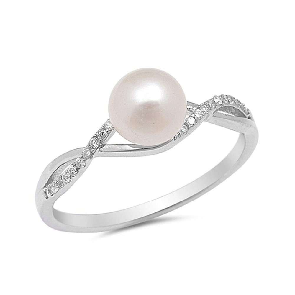 Freshwater White Pearls Venice Rings 8-9 mm AAA - Shopgalaxy
