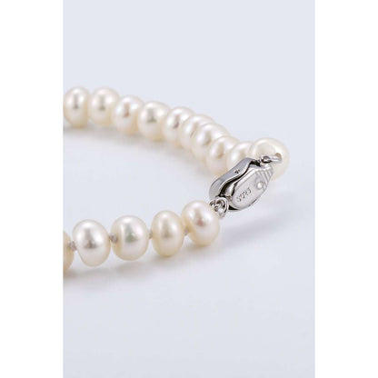 Georgian Jewellery Set 8 - 9 mm AAAA White Freshwater Pearls with 17' Strand - Shopgalaxy
