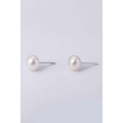 Georgian Jewellery Set 8 - 9 mm AAAA White Freshwater Pearls with 17' Strand - Shopgalaxy