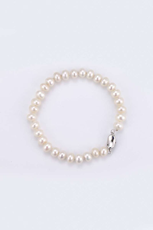 Georgian Jewellery Set 8 - 9 mm AAAA White Freshwater Pearls with 17' Strand - Shopgalaxy