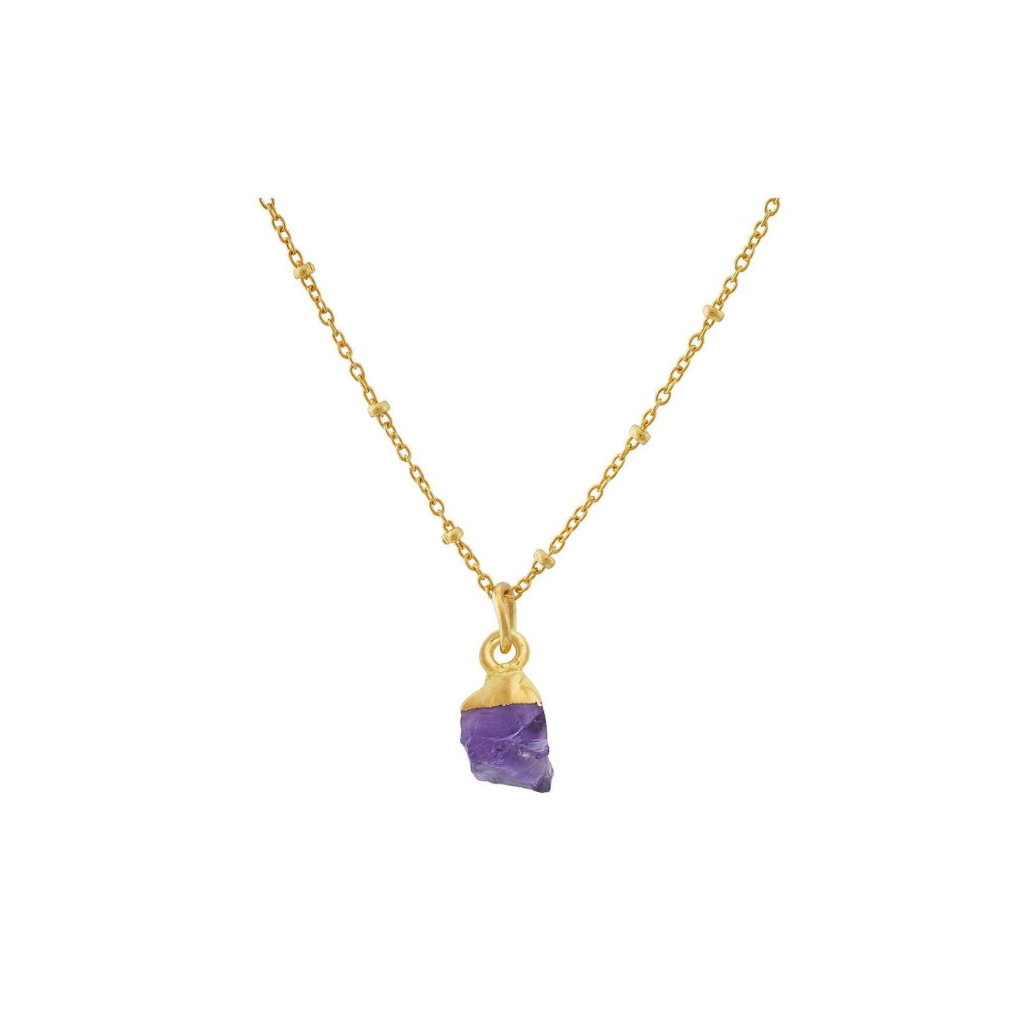 Handmade Amethyst Pendant in its Natural form Gold Plated - Shopgalaxy.ch