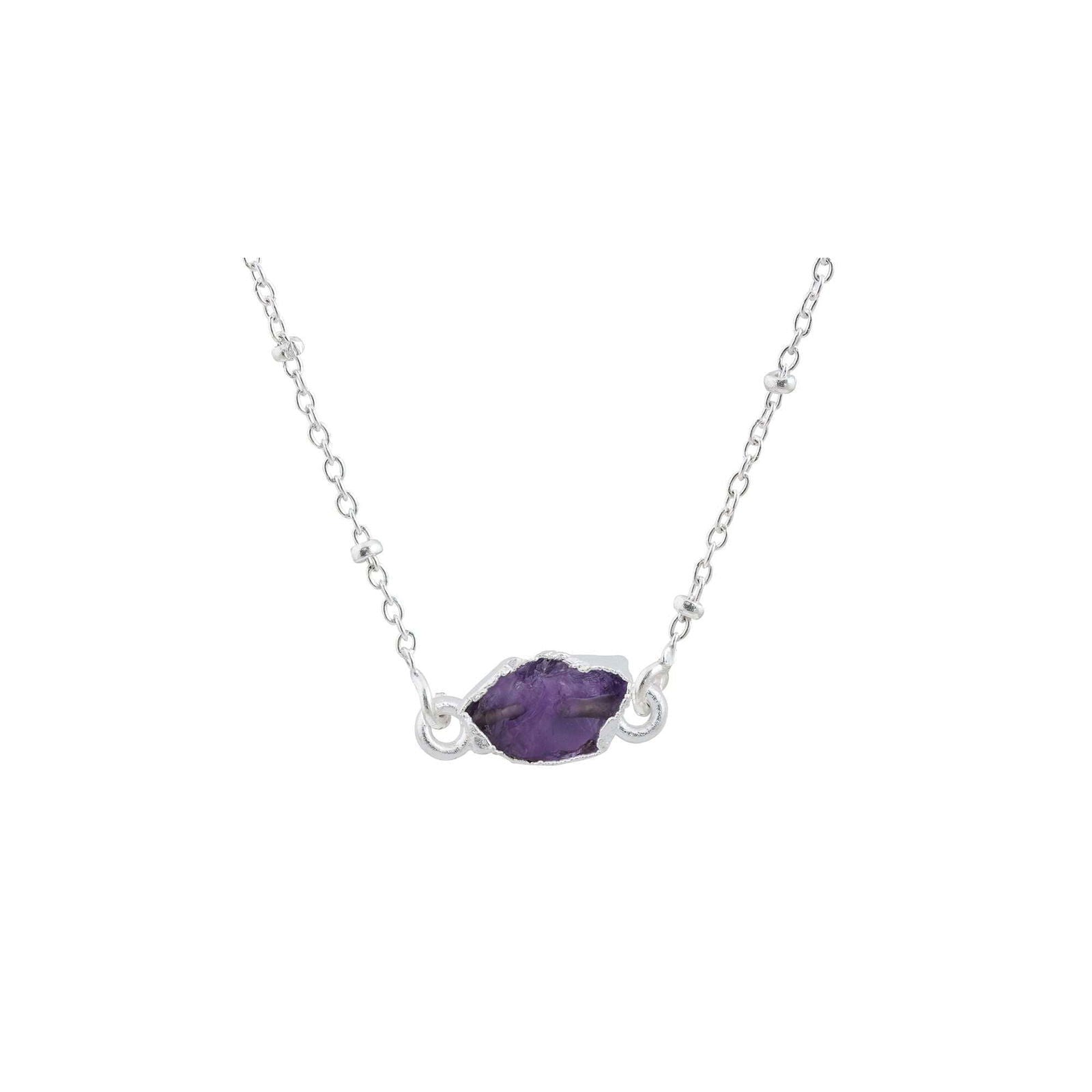 Handmade Amethyst Pendant in its Natural form in Silver 925 - Shopgalaxy.ch