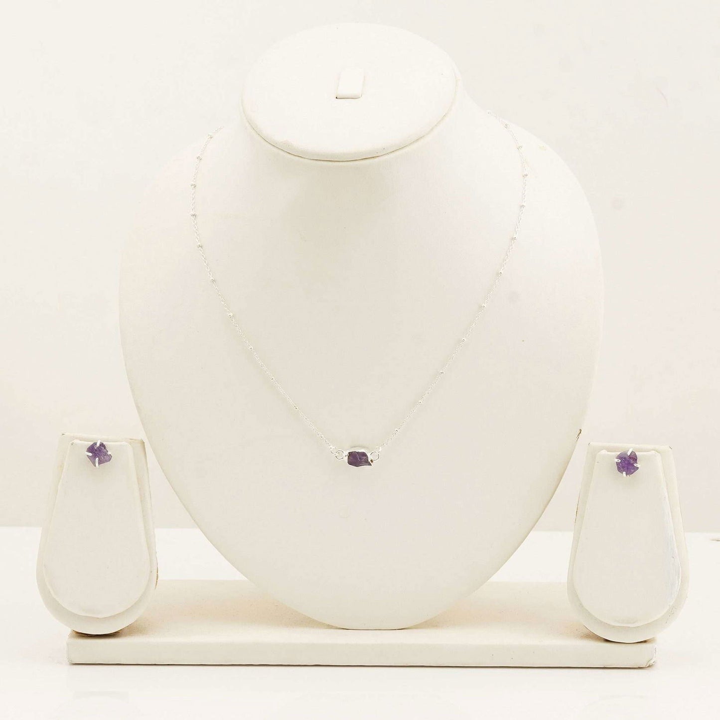 Handmade Amethyst Set in its Natural form in Silver 925 - Shopgalaxy.ch