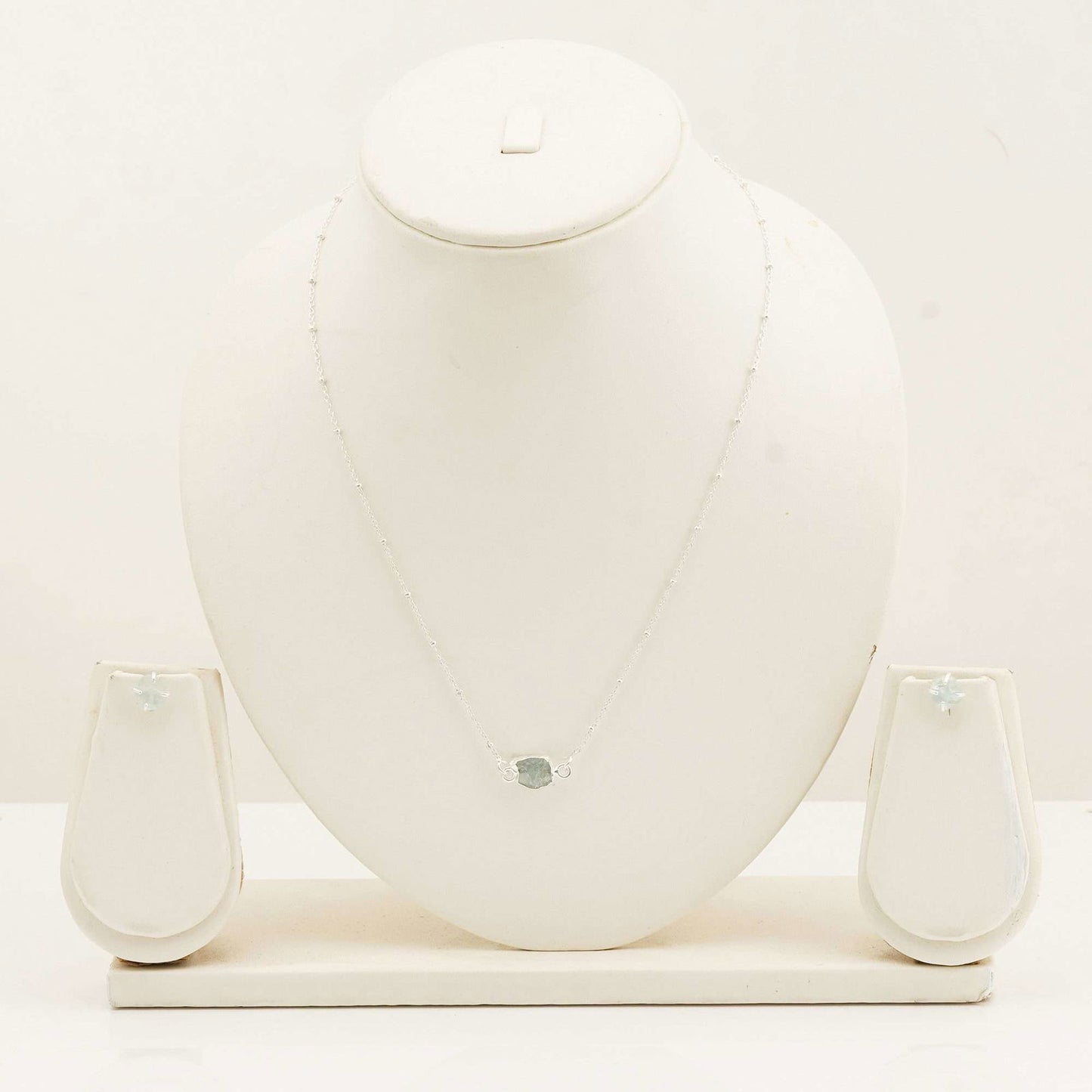Handmade Aquamarine Set in its Natural form in Silver 925 - Shopgalaxy