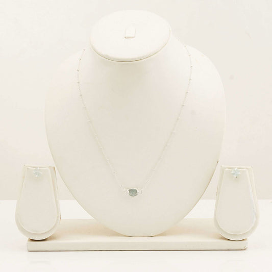 Handmade Aquamarine Set in its Natural form in Silver 925 - Shopgalaxy